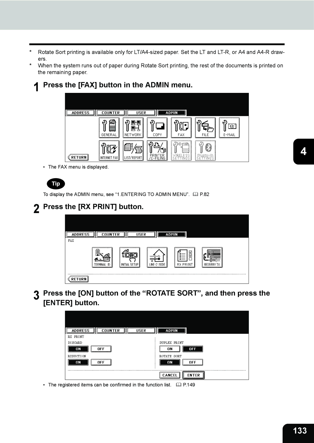 Toshiba 232, 282, 202L manual 133 