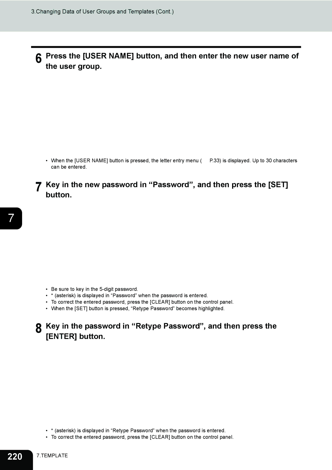 Toshiba 232, 282, e-STUDIO202L manual 220 7.TEMPLATE 