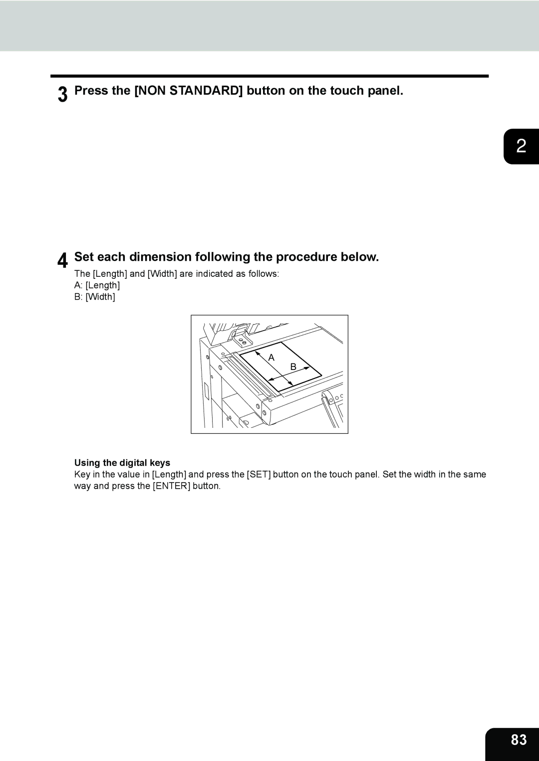 Toshiba 282, 232, e-STUDIO202L manual Using the digital keys 