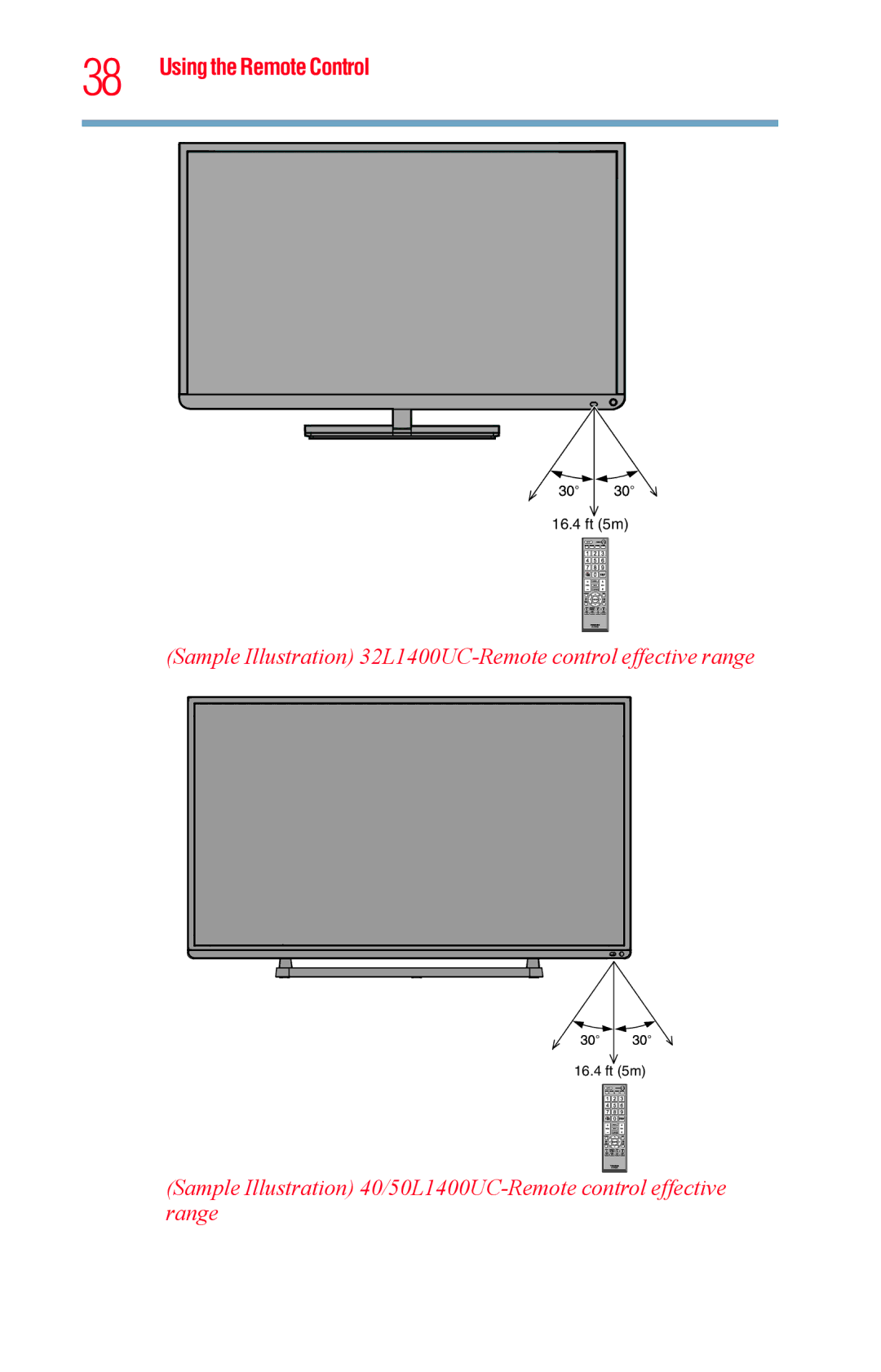 Toshiba 32L1400UC, 23L1400UC, 40L1400UC, 50L1400UC manual Using﻿ the Remote Control 