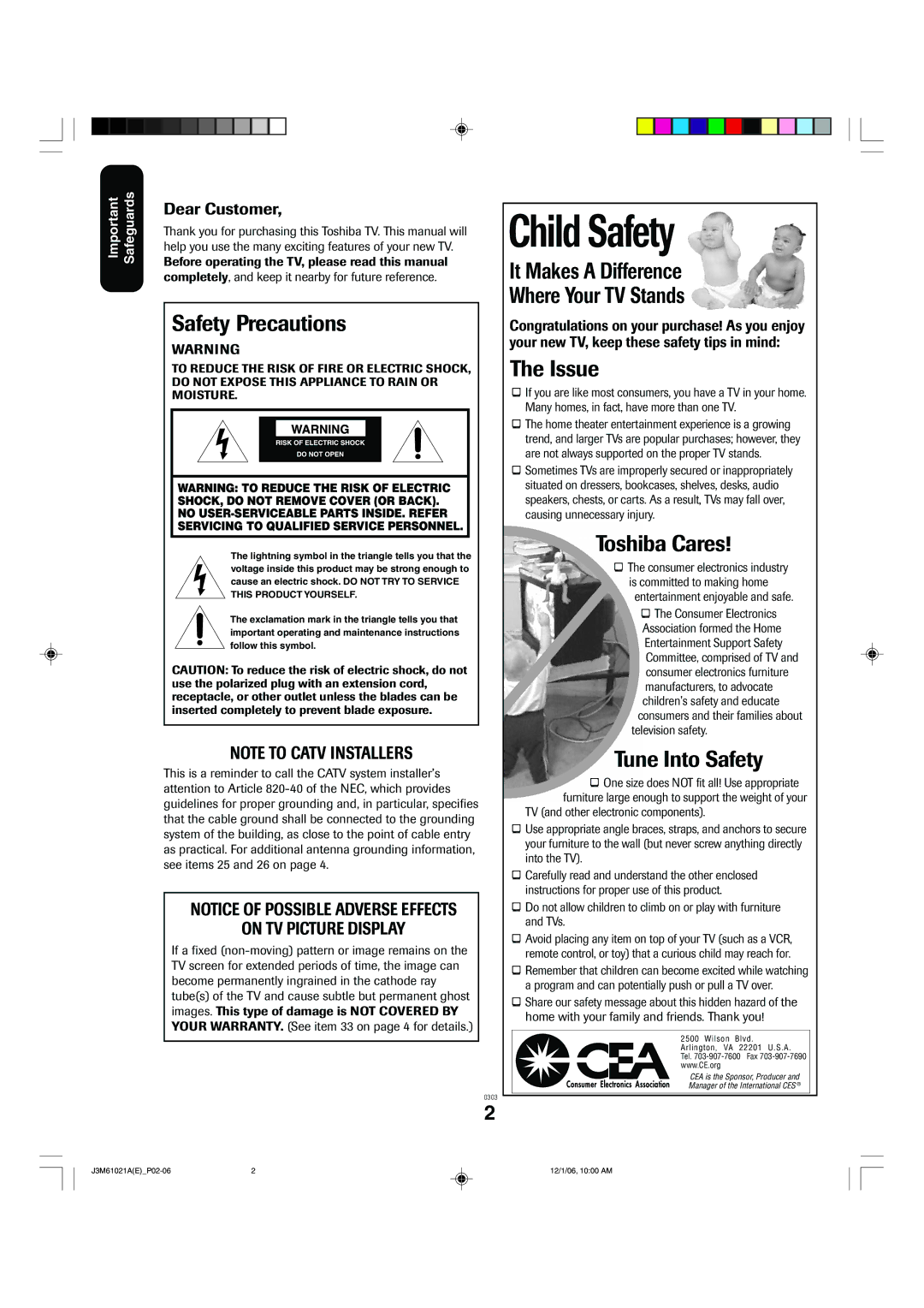 Toshiba 24AF46 appendix Child Safety 