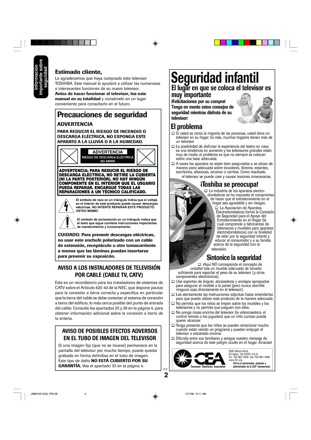 Toshiba 24AF46 appendix Seguridad infantil 