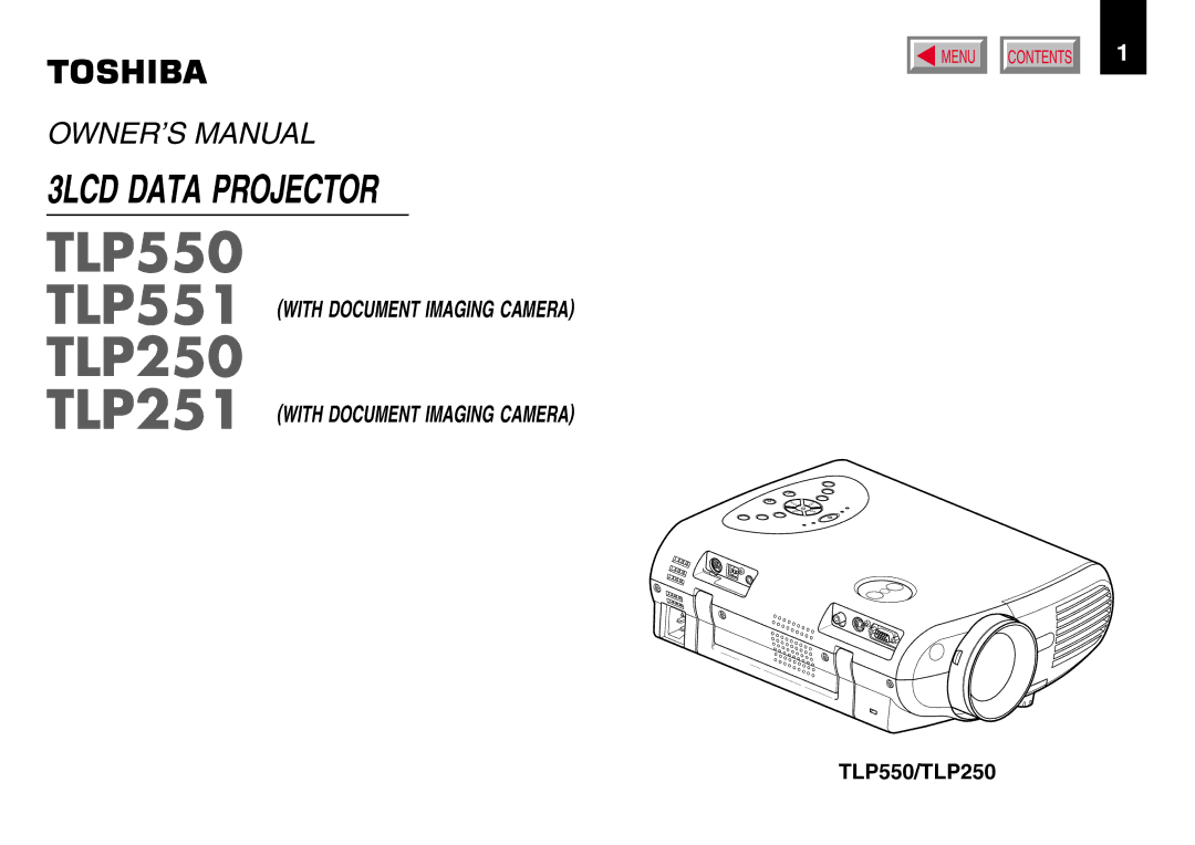 Toshiba 251, TLP551 owner manual TLP550/TLP250 