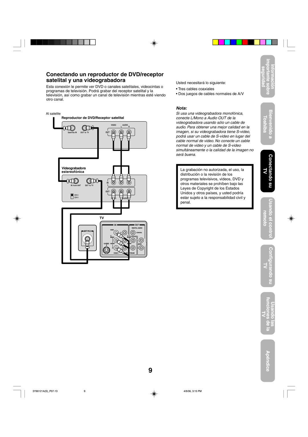 Toshiba 26DF56 appendix Reproductor de DVD/Receptor satelital 