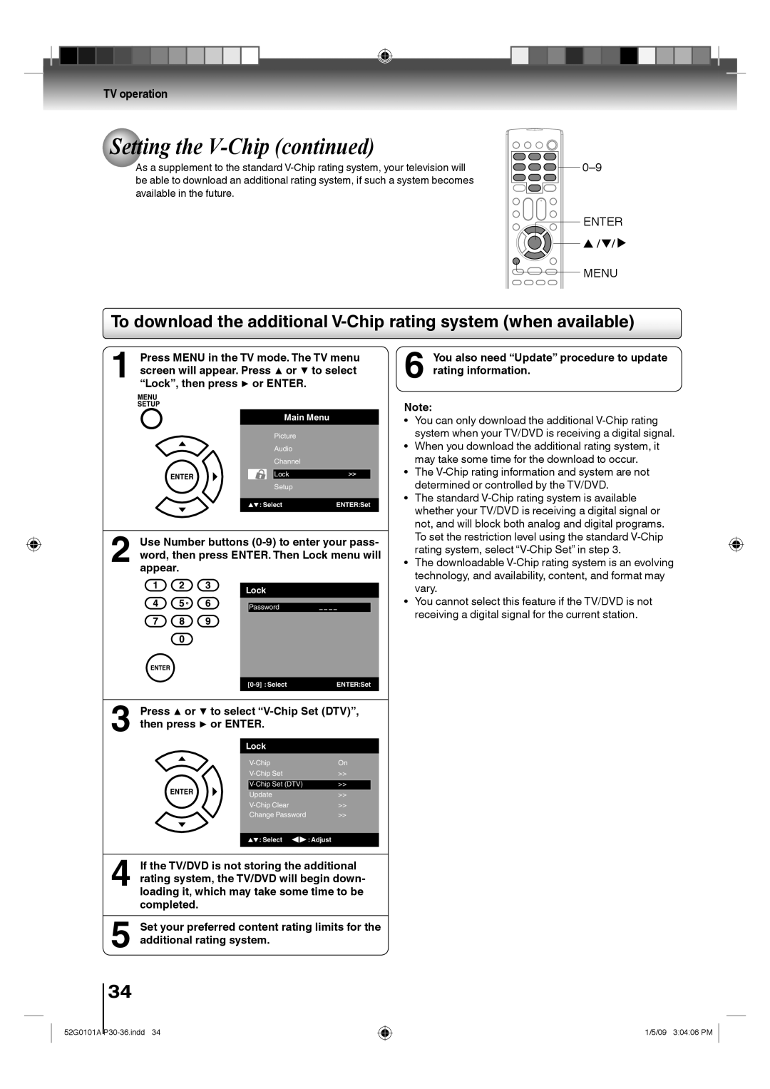 Toshiba 19LV610U If the TV/DVD is not storing the additional, Rating system, the TV/DVD will begin down, Completed 