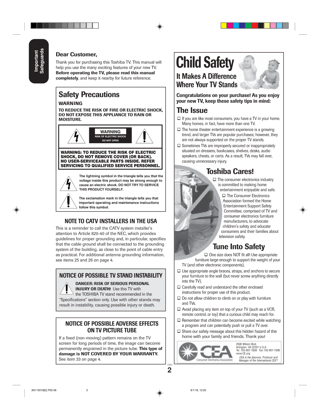 Toshiba 27AF44 appendix Child Safety 