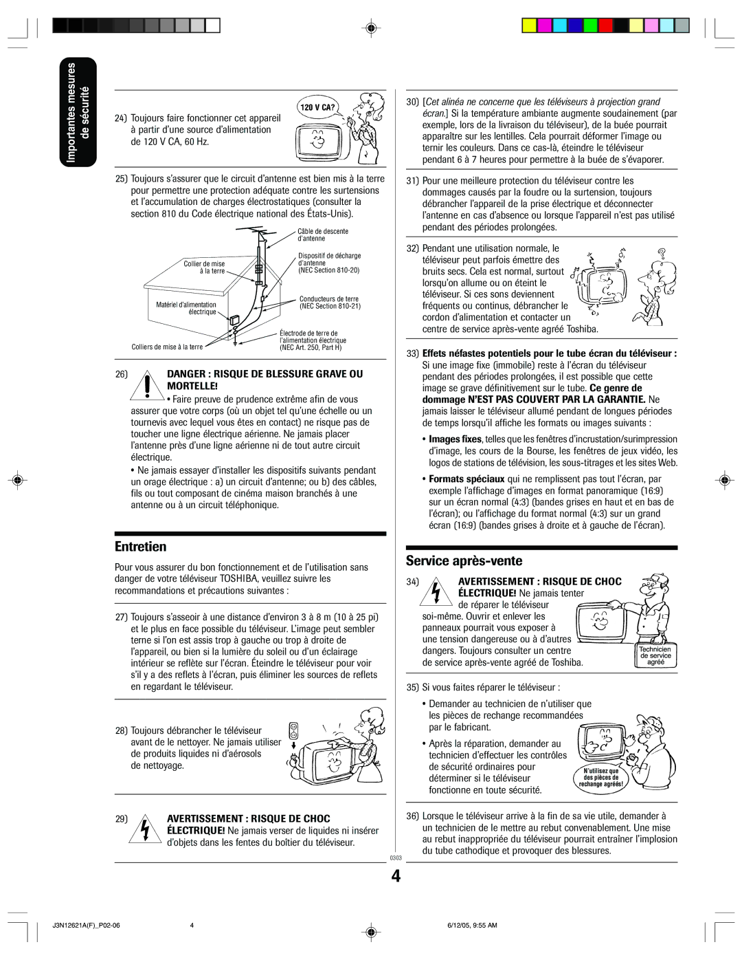 Toshiba 27AF46C appendix Entretien 