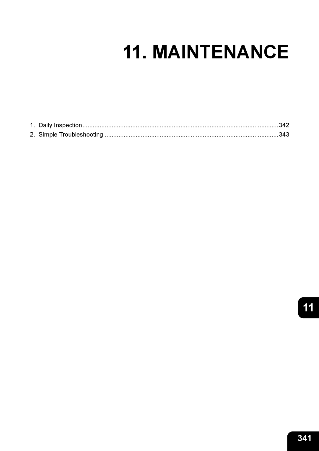 Toshiba 281c/351c/451c manual Maintenance, 341 