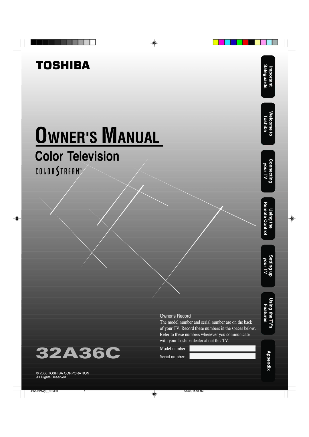 Toshiba 32A36C appendix 