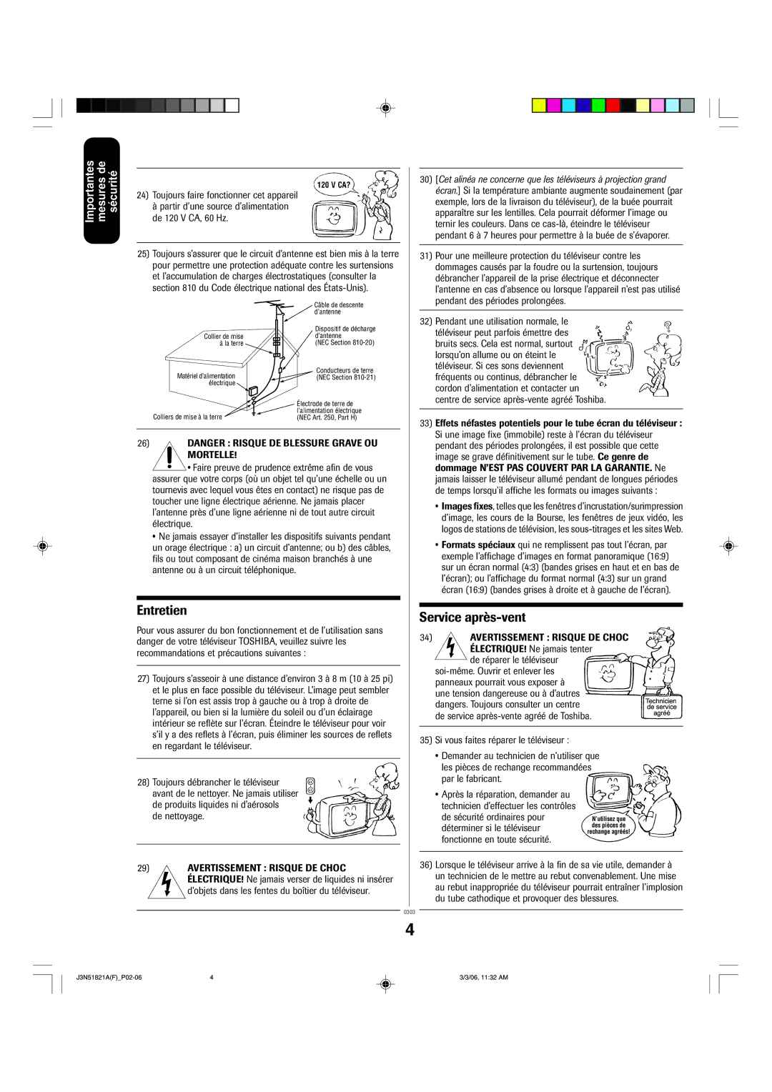 Toshiba 32A36C appendix Entretien 