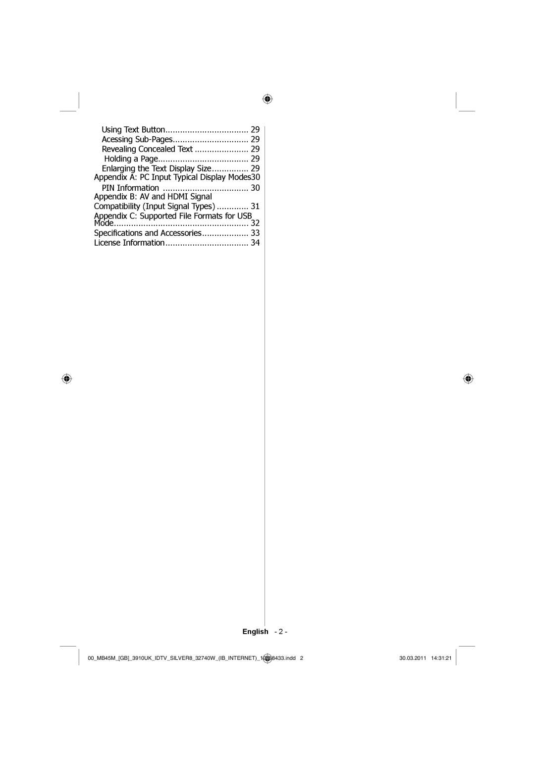 Toshiba 32BV500B owner manual Appendix C Supported File Formats for USB, English 