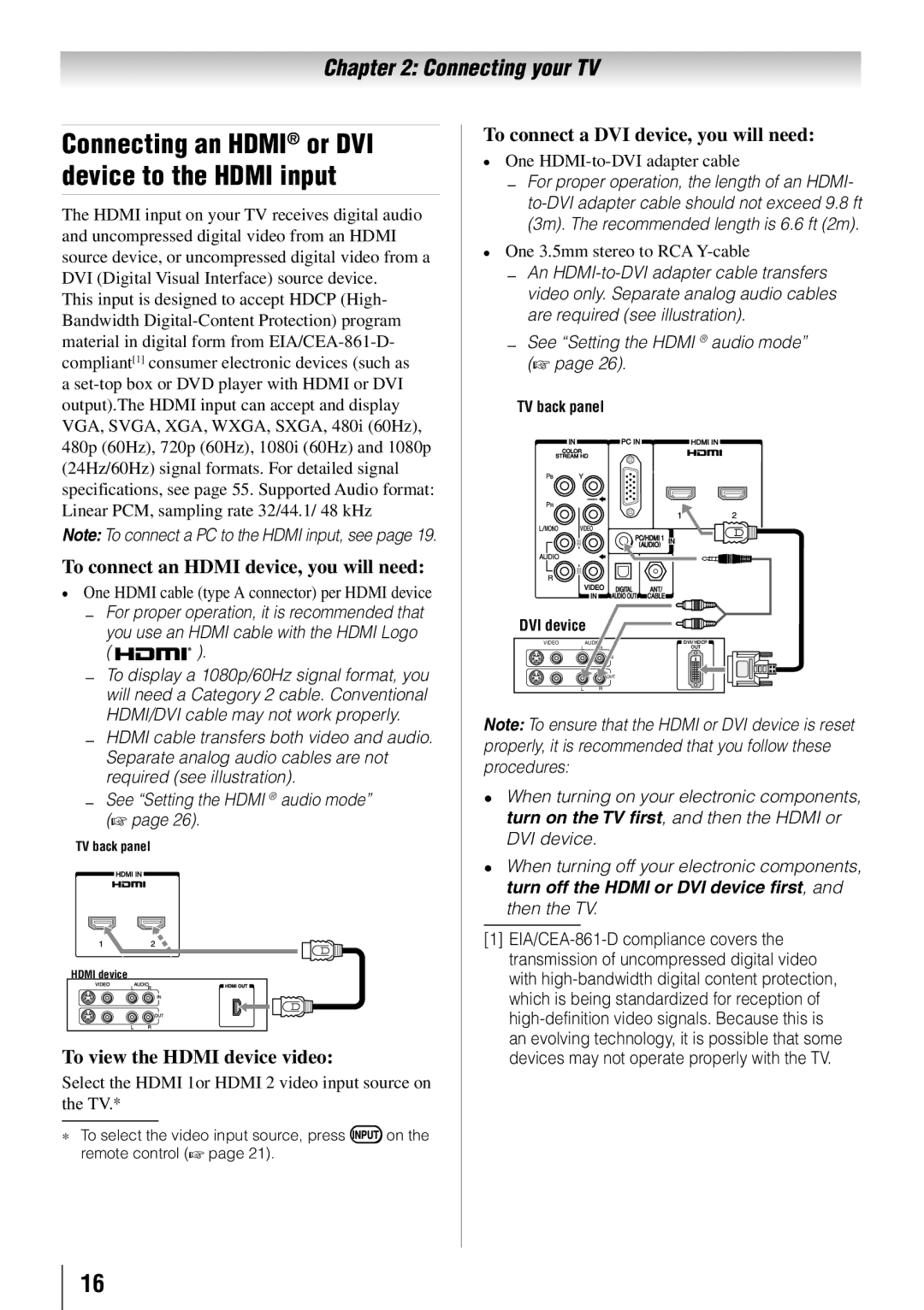 Toshiba 32FT2U owner manual To connect an Hdmi device, you will need, To view the Hdmi device video 