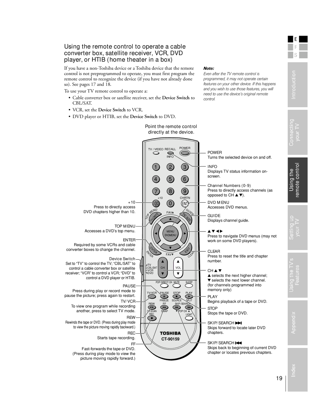 Toshiba 32HL85 owner manual Setting Your UsingtheTVÕs Features Appendix Index 