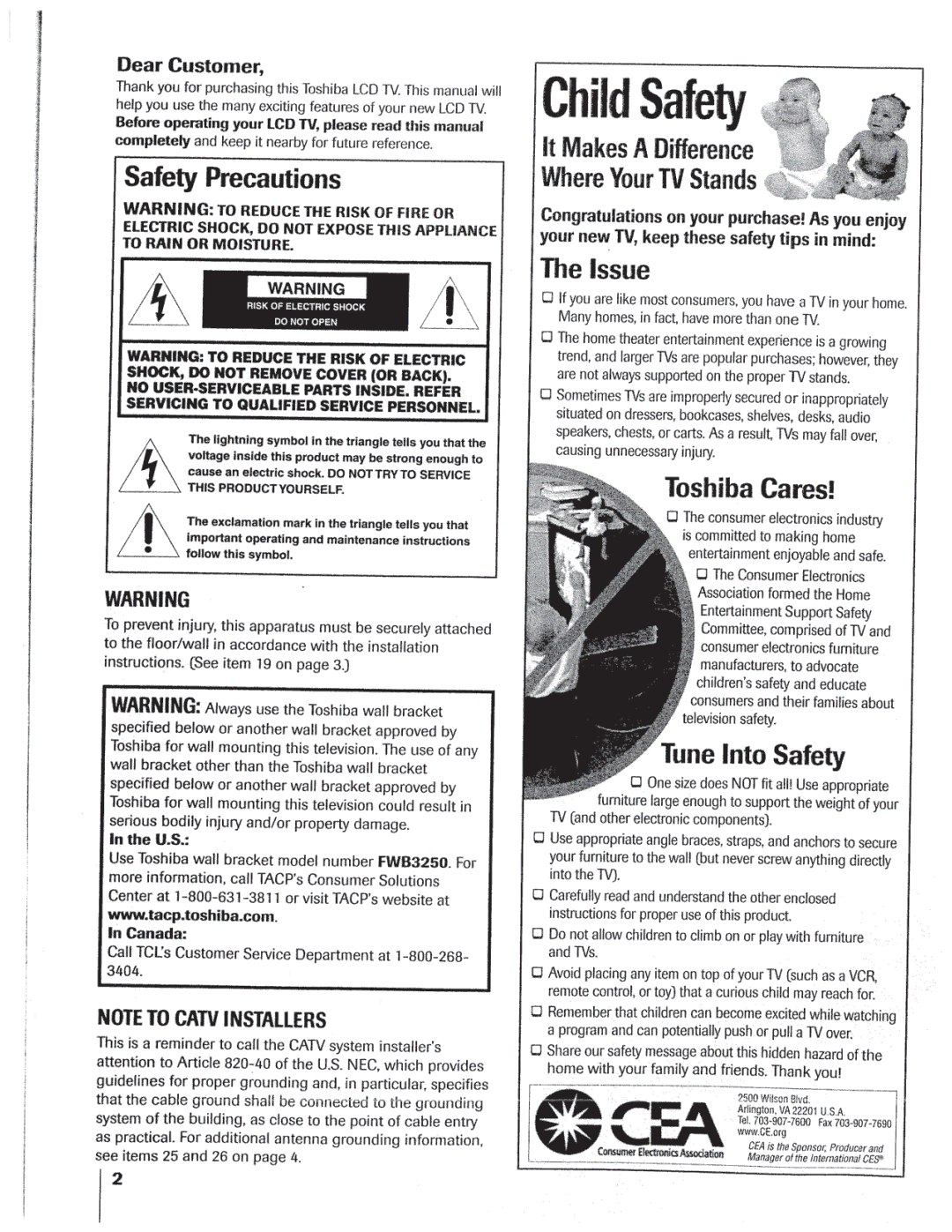 Toshiba 32HL95, 37HL95 manual 