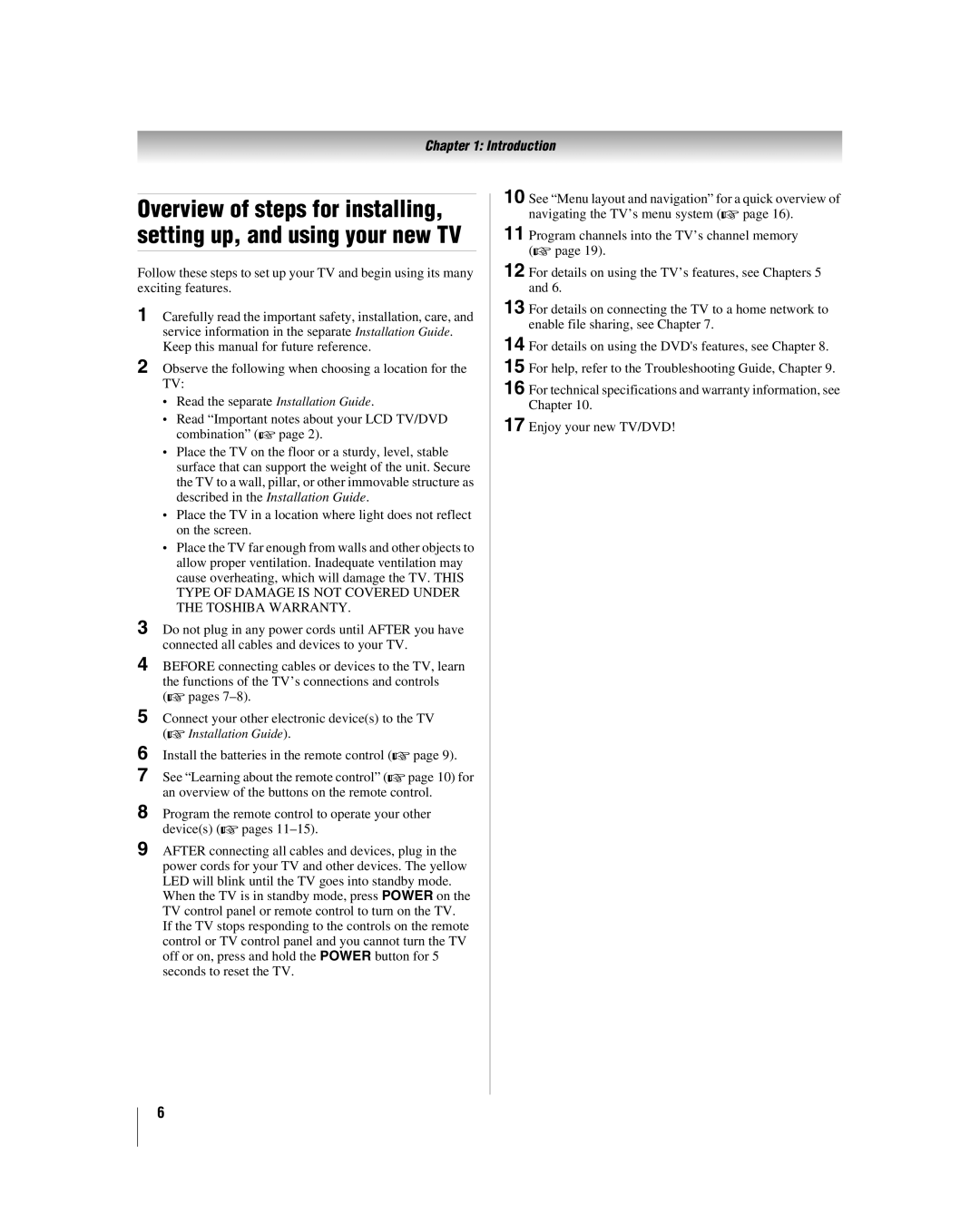 Toshiba 32HLV66 manual Introduction 