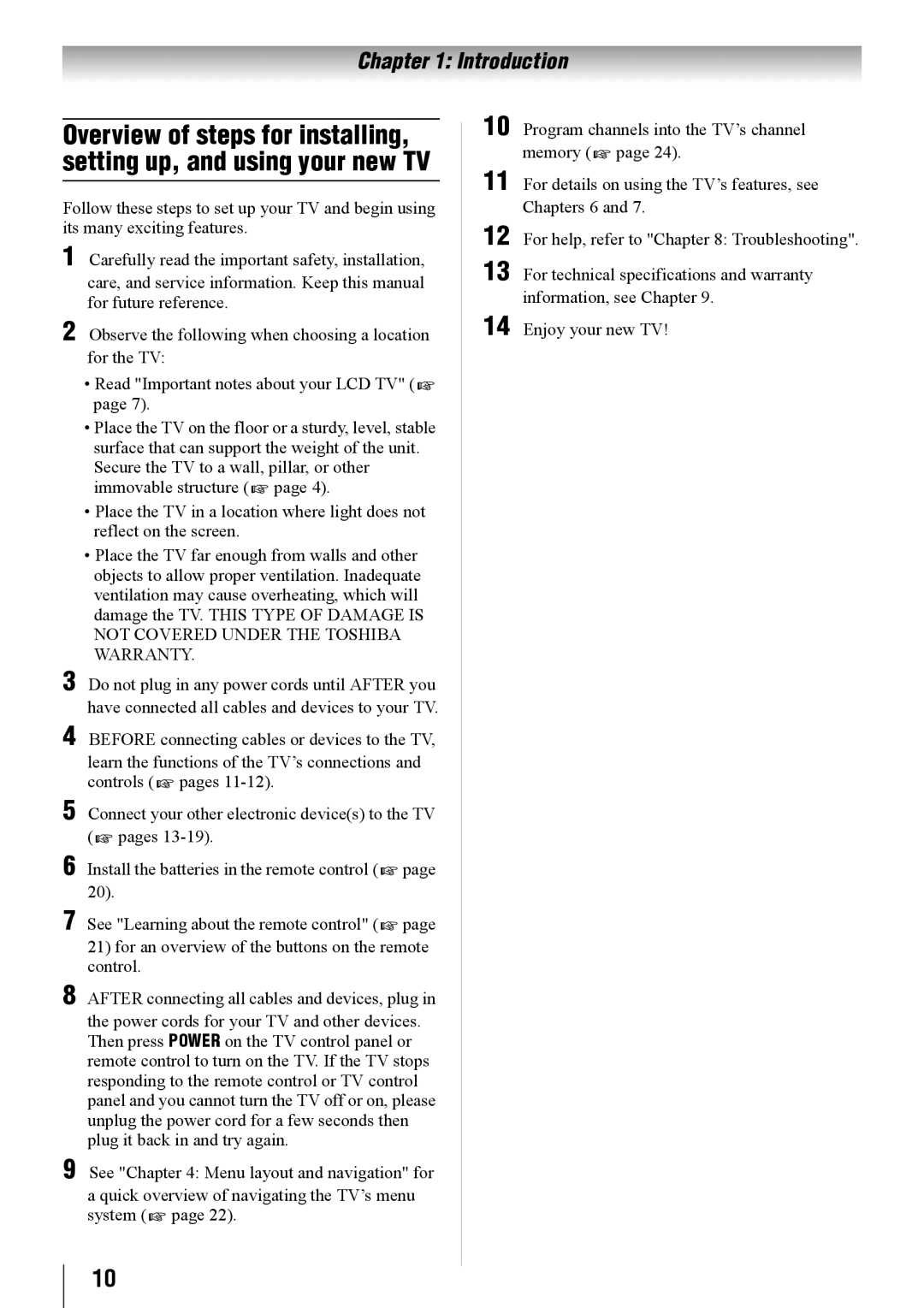 Toshiba 24SL410U, 32SL410U, 19SL410U owner manual Introduction 