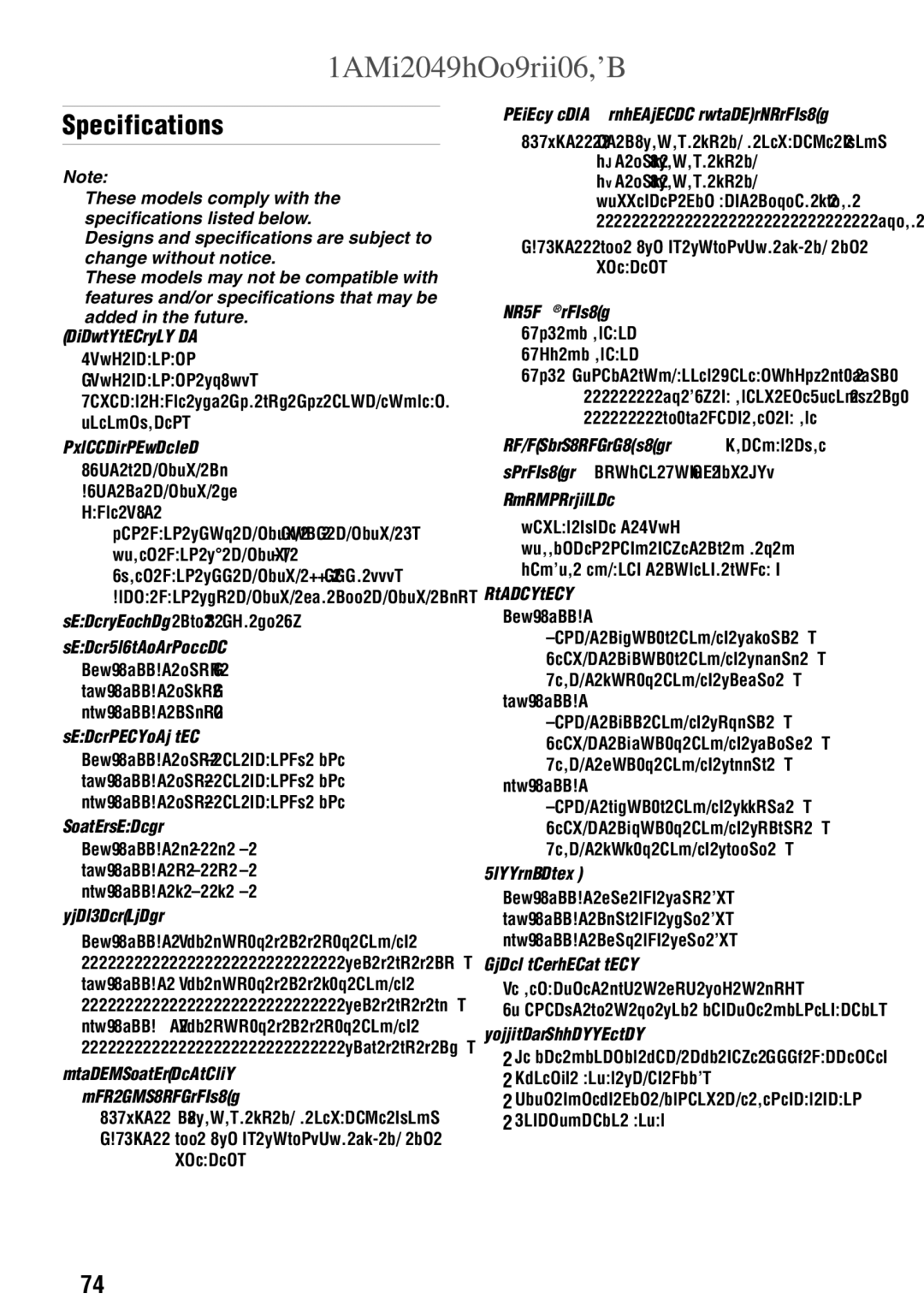 Toshiba 19SLV411U, 32SLV411U, 24SLV411U manual Appendix, Specifications 