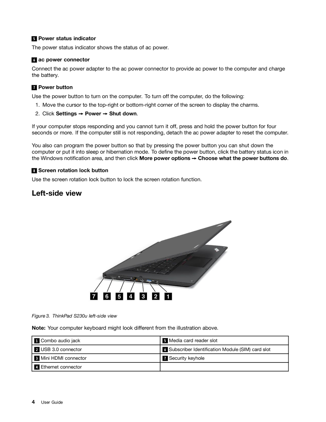 Toshiba 33474HU manual Left-side view 