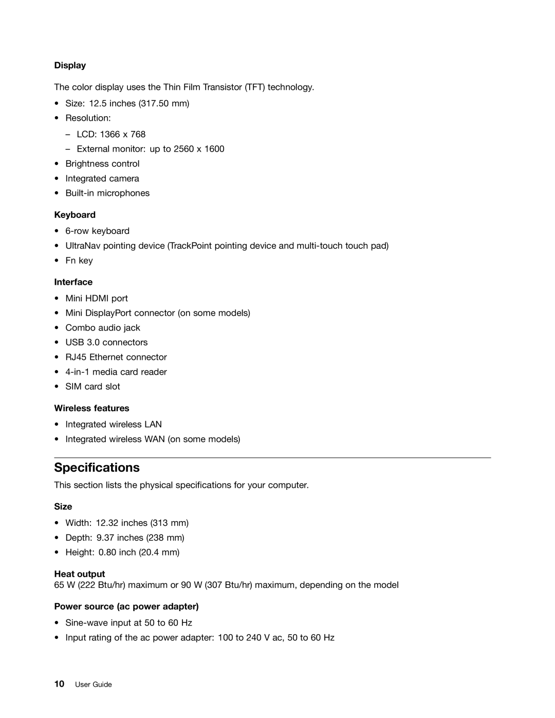 Toshiba 33474HU manual Specifications 