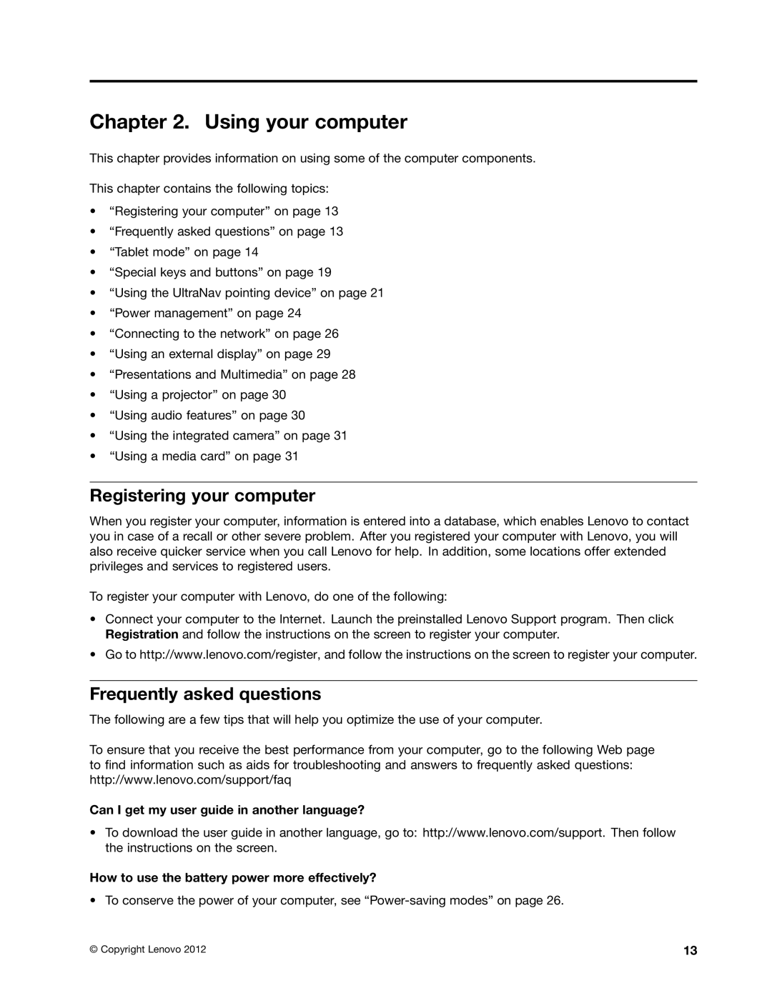 Toshiba 33474HU manual Using your computer, Registering your computer, Frequently asked questions 