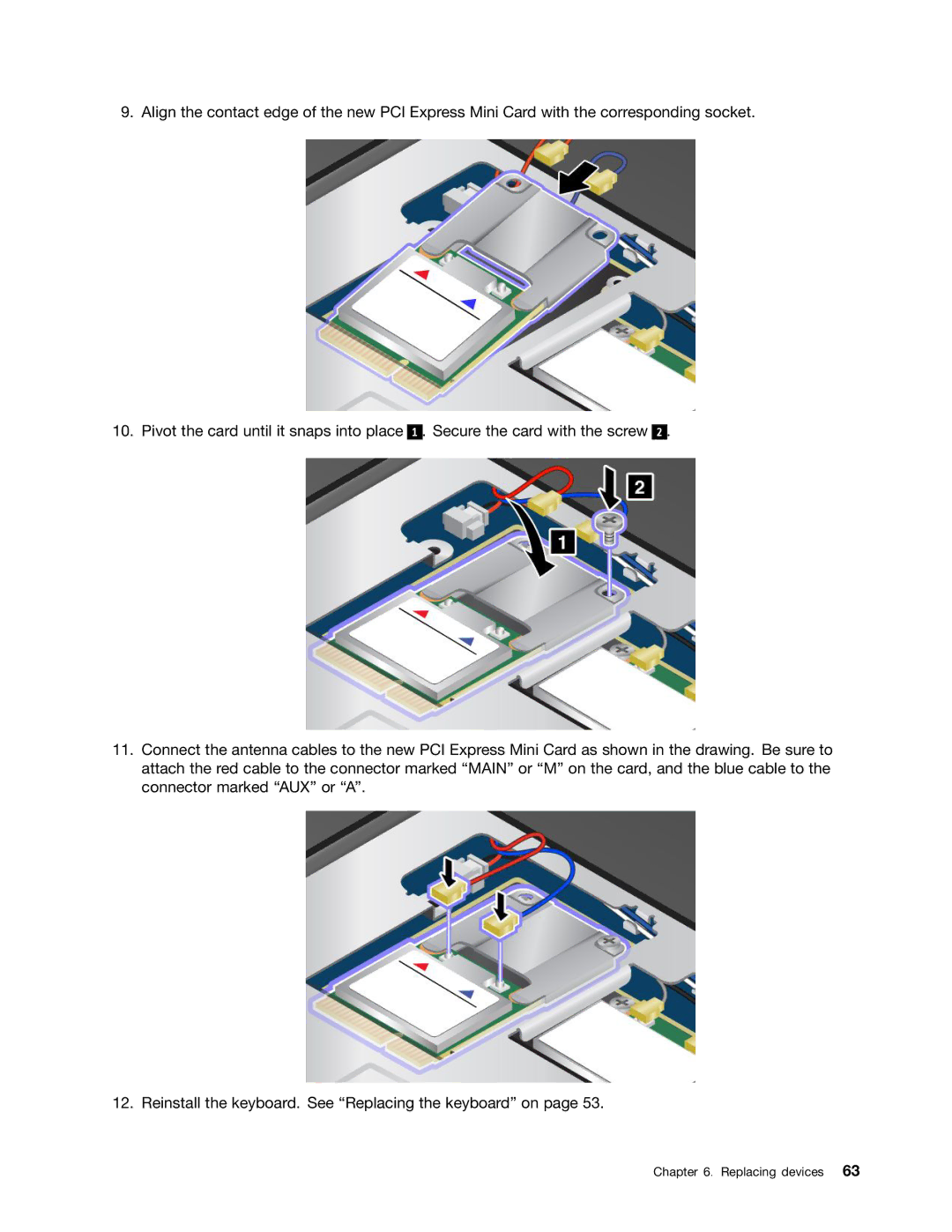 Toshiba 33474HU manual Replacing devices 