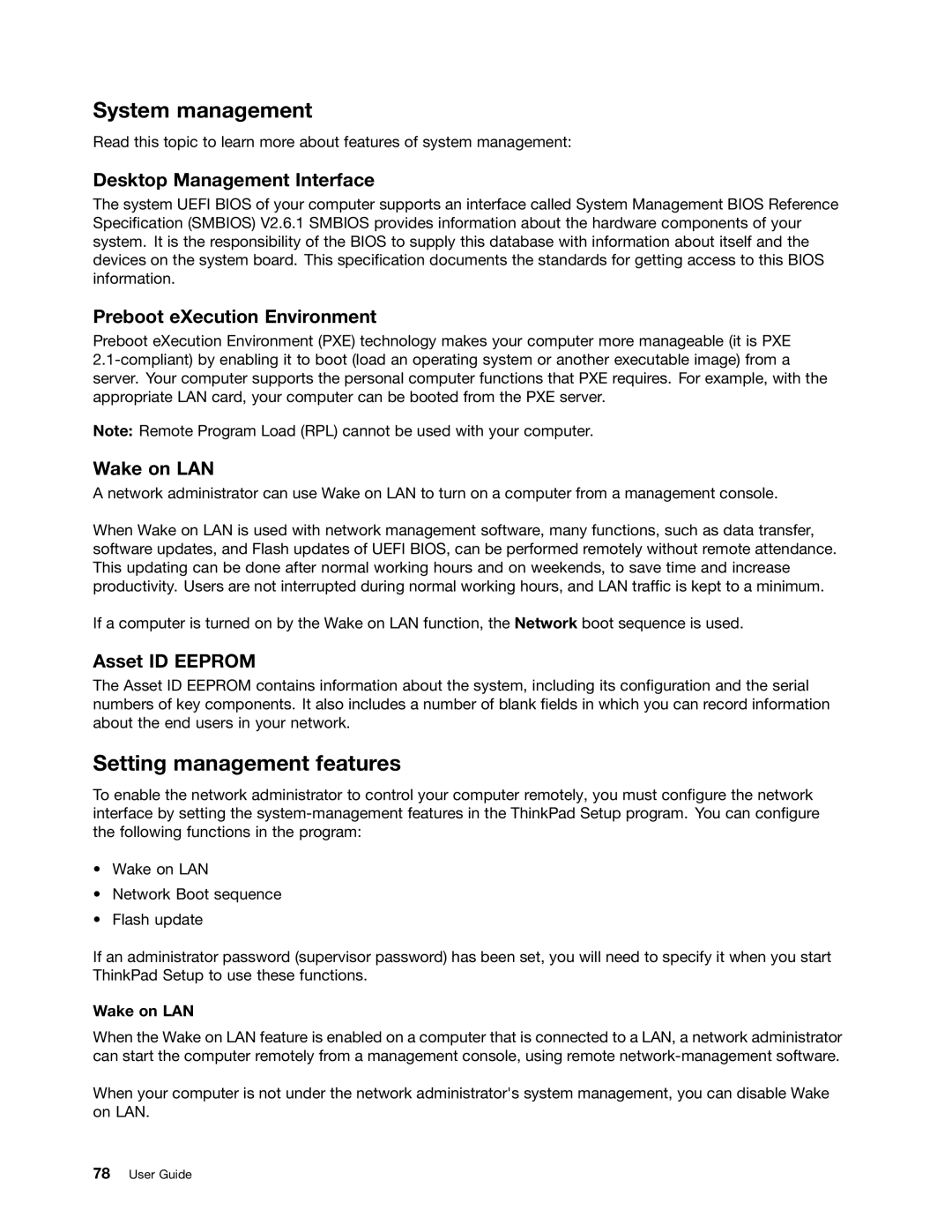 Toshiba 33474HU manual System management, Setting management features 