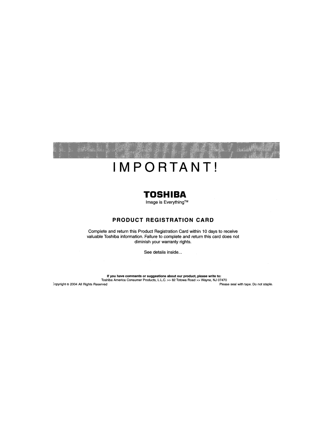 Toshiba 34HF84 owner manual 