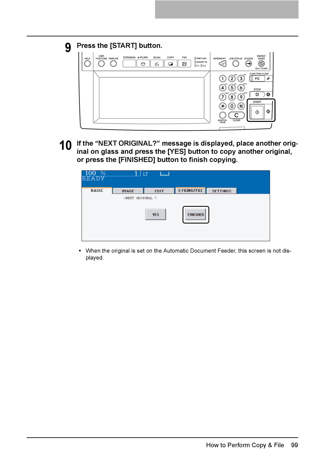 Toshiba 3510C, 3500C, 2500C manual How to Perform Copy & File 