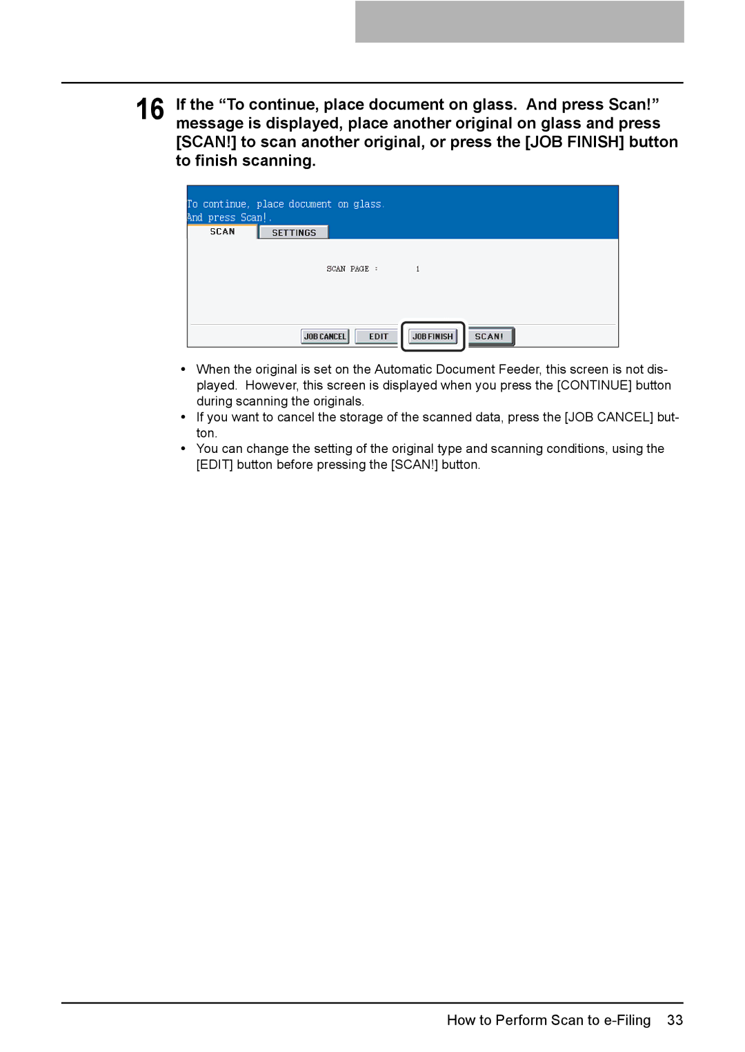 Toshiba 3510C, 3500C, 2500C manual How to Perform Scan to e-Filing 