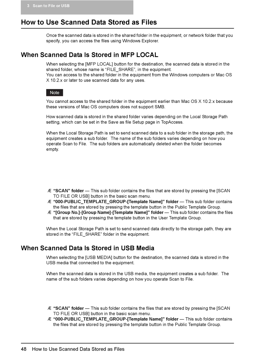 Toshiba 3510C, 3500C, 2500C manual How to Use Scanned Data Stored as Files, When Scanned Data Is Stored in MFP Local 