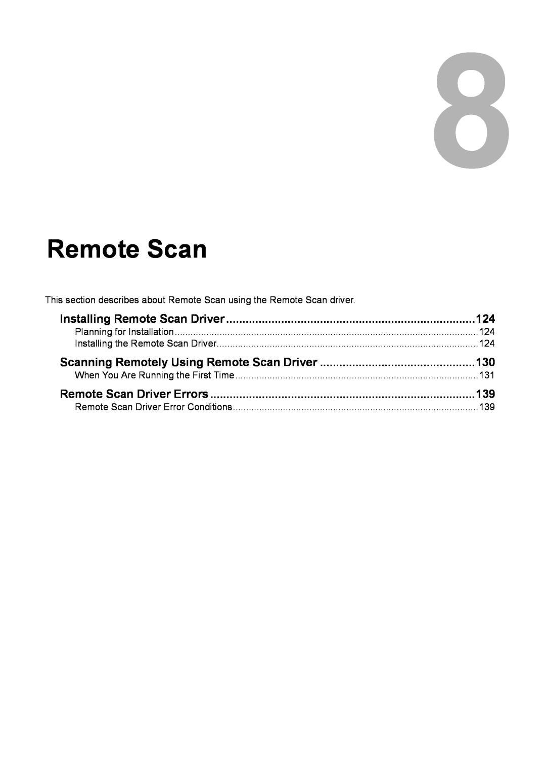 Toshiba 3510C Installing Remote Scan Driver, Scanning Remotely Using Remote Scan Driver, Remote Scan Driver Errors 