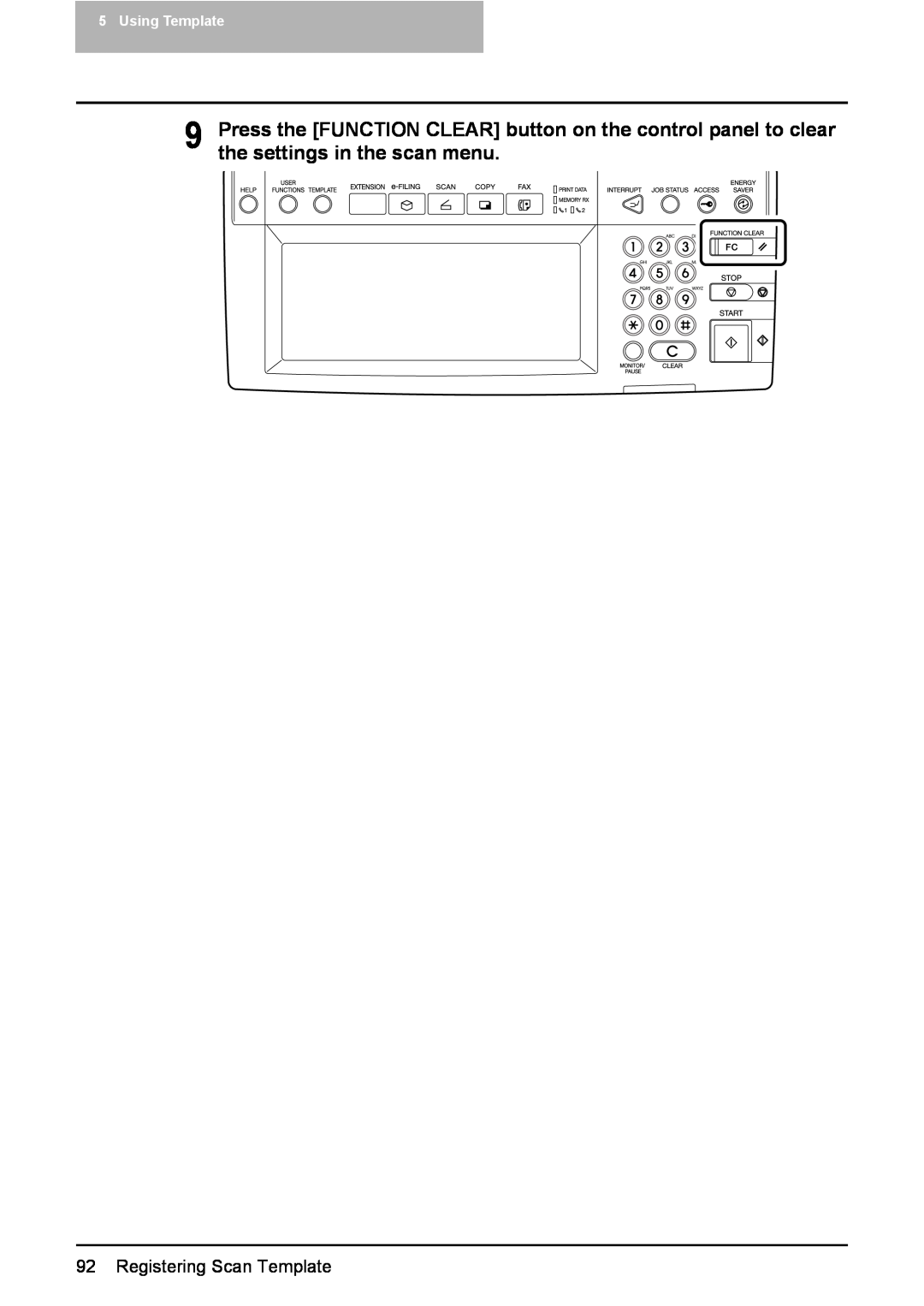 Toshiba 2500C, 3500C, 3510C manual Registering Scan Template, Using Template 