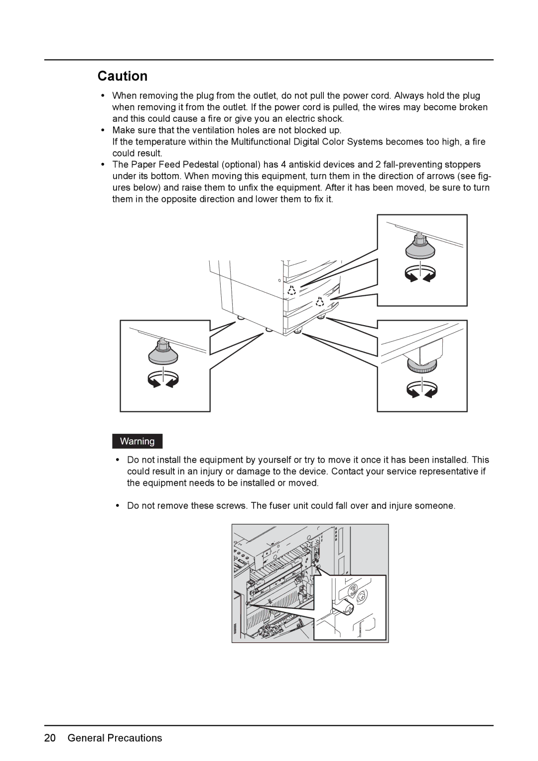 Toshiba 3510C manual General Precautions 