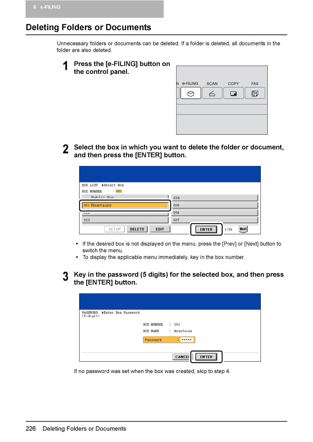 Toshiba 3510C manual Deleting Folders or Documents 