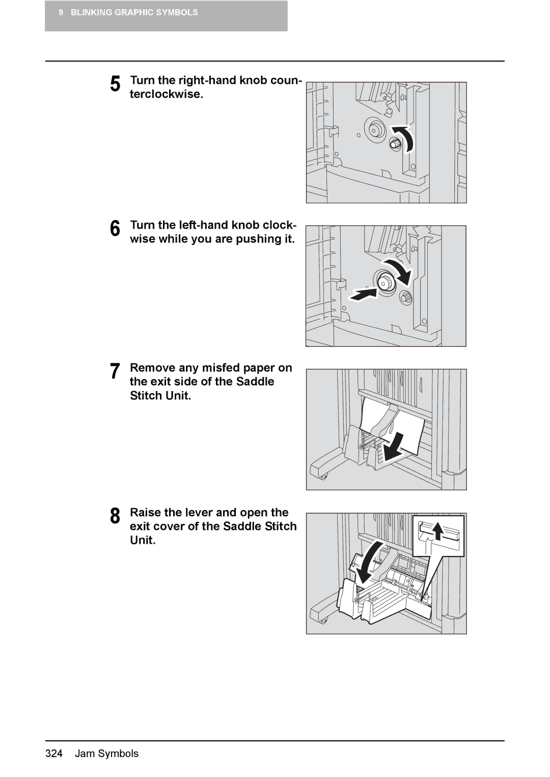 Toshiba 3510C manual Jam Symbols 