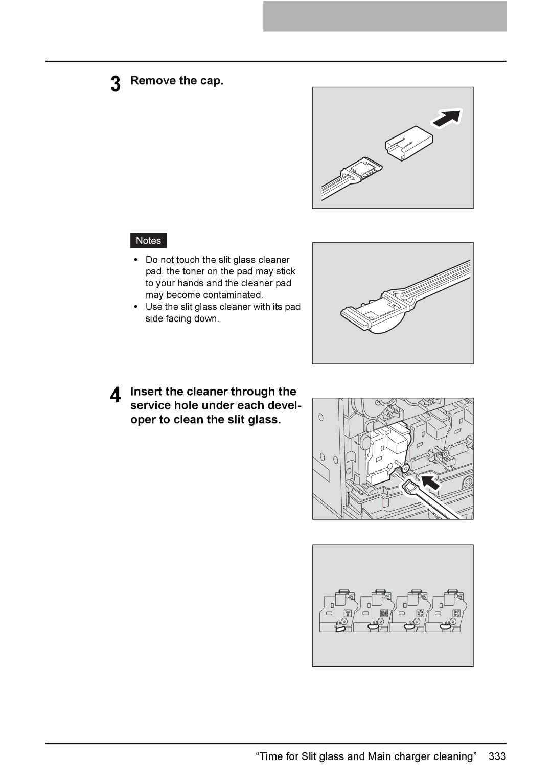 Toshiba 3510C manual Remove the cap 