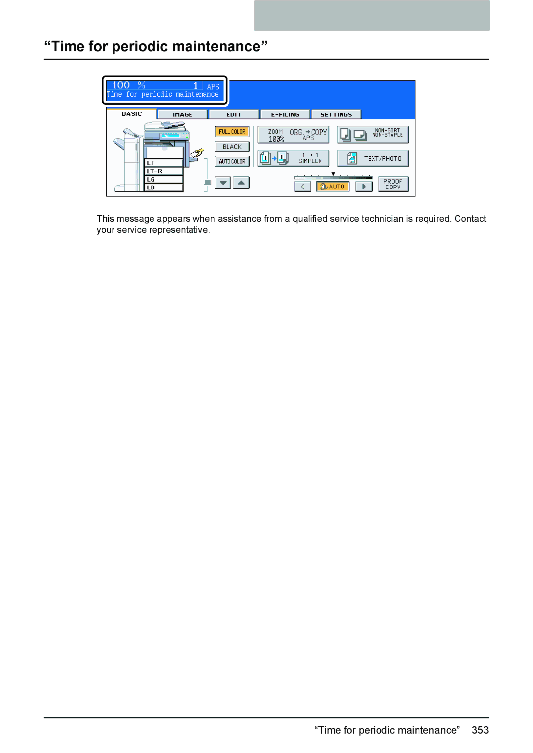 Toshiba 3510C manual Time for periodic maintenance 