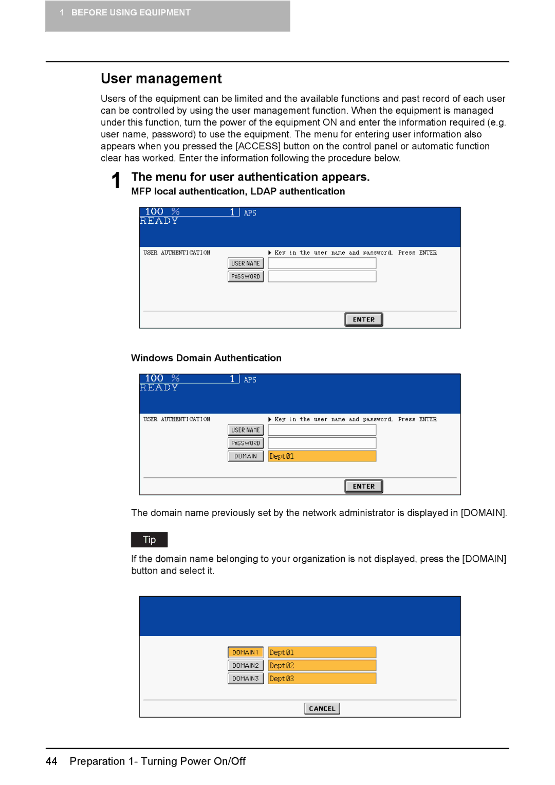 Toshiba 3510C manual User management 