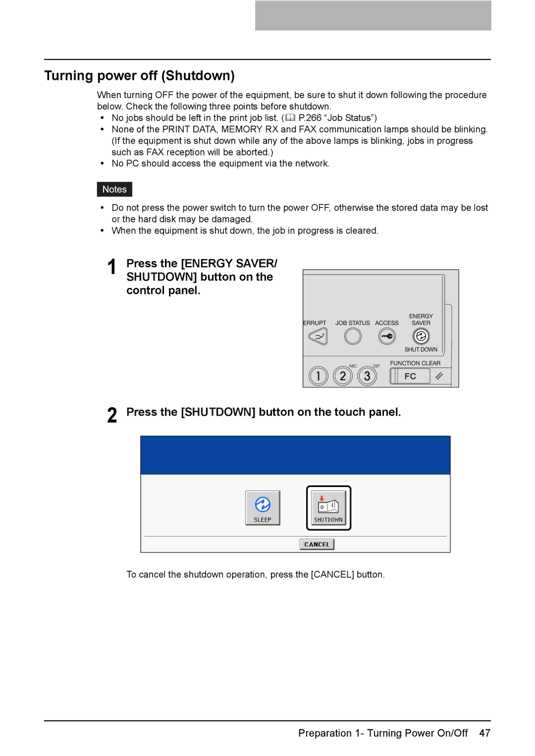 Toshiba 3510C manual Turning power off Shutdown 