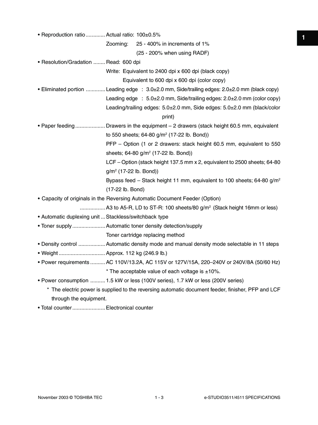 Toshiba 4511, 3511 manual To 550 sheets 64-80 g/m2 17-22 lb. Bond, Sheets 64-80 g/m2 17-22 lb. Bond, M2 17-22 lb. Bond 