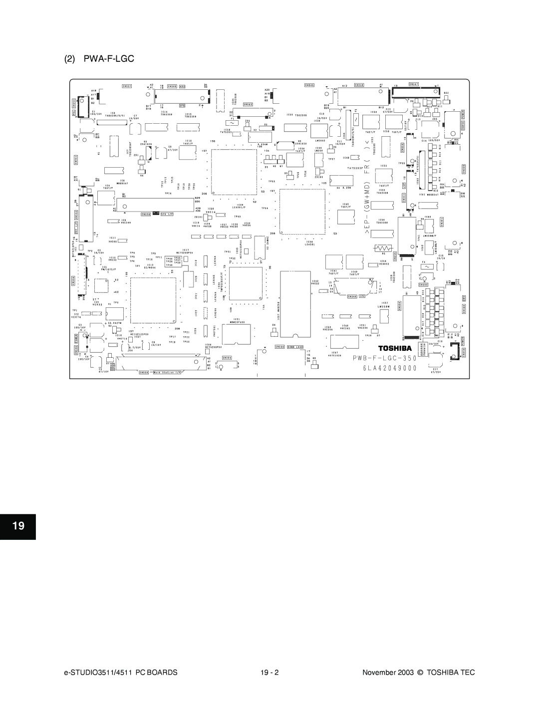 Toshiba 3511, 4511 manual Pwa-F-Lgc 