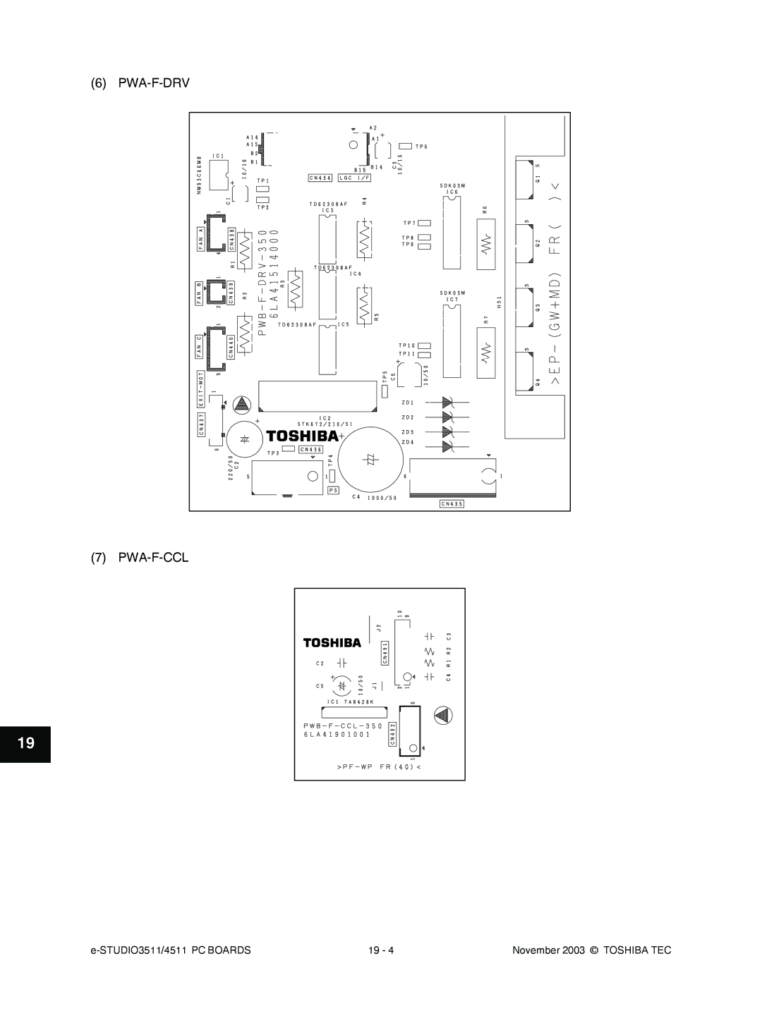 Toshiba 3511, 4511 manual Pwa-F-Drv 