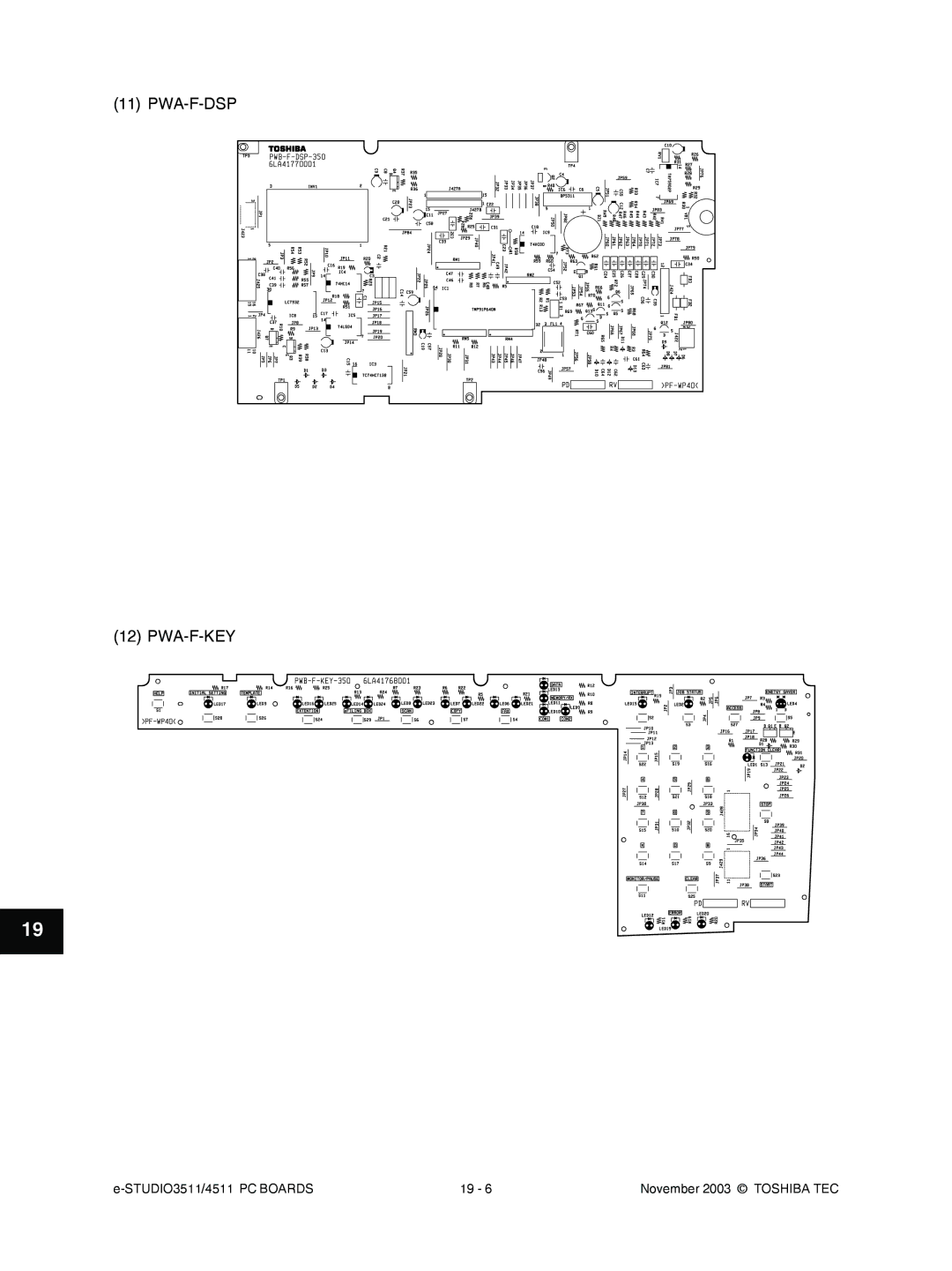 Toshiba 3511, 4511 manual Pwa-F-Dsp Pwa-F-Key 