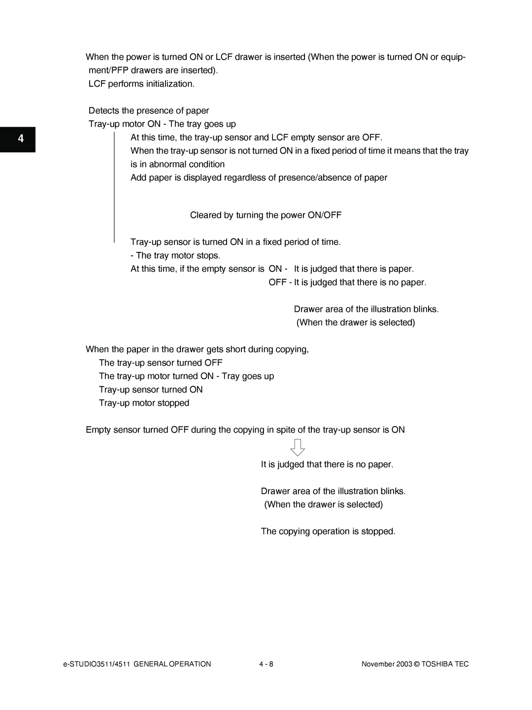 Toshiba manual STUDIO3511/4511 General Operation November 2003 Toshiba TEC 