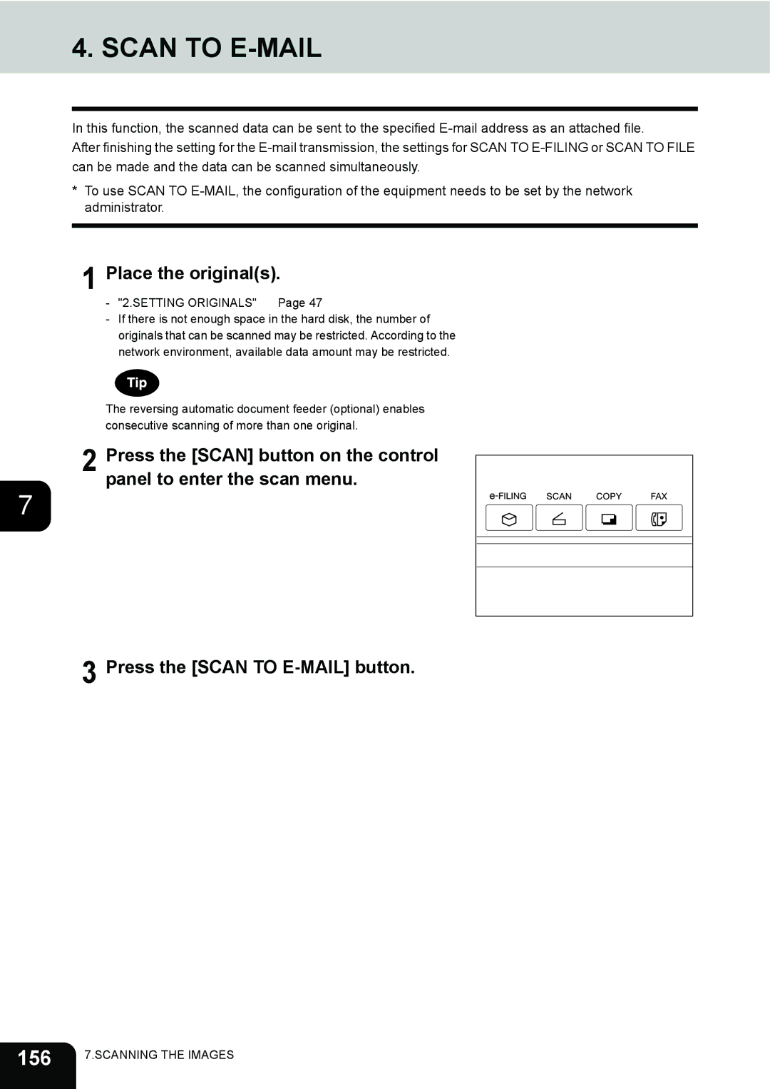 Toshiba 3511 manual Scan to E-MAIL, 156 