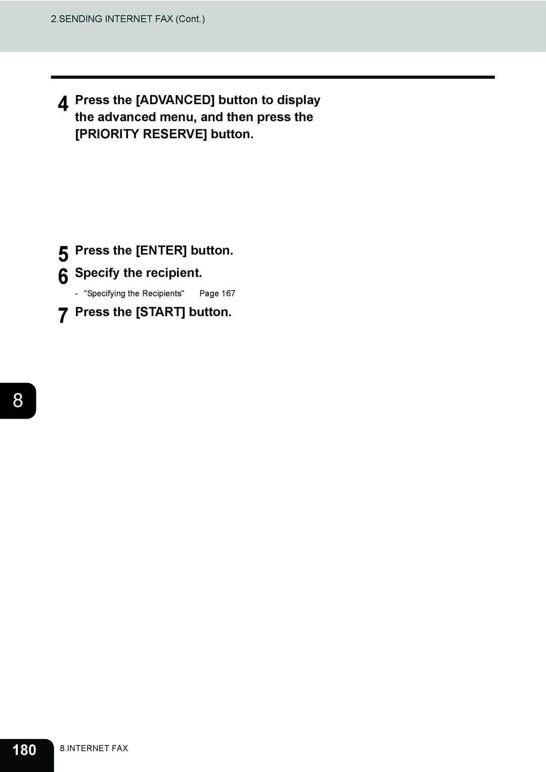 Toshiba 3511 manual 180, Press the Start button 