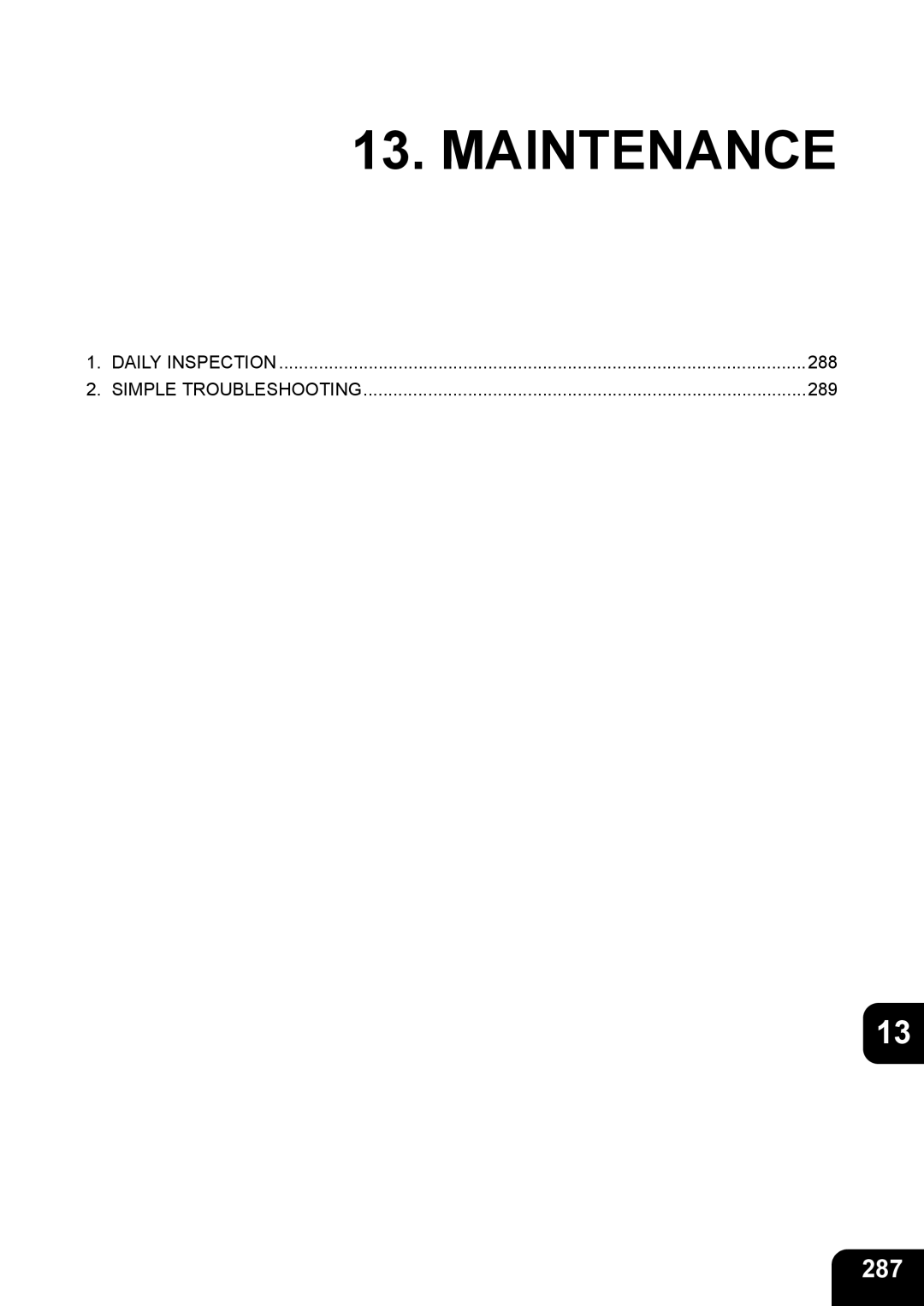 Toshiba 3511 manual Maintenance, 287 