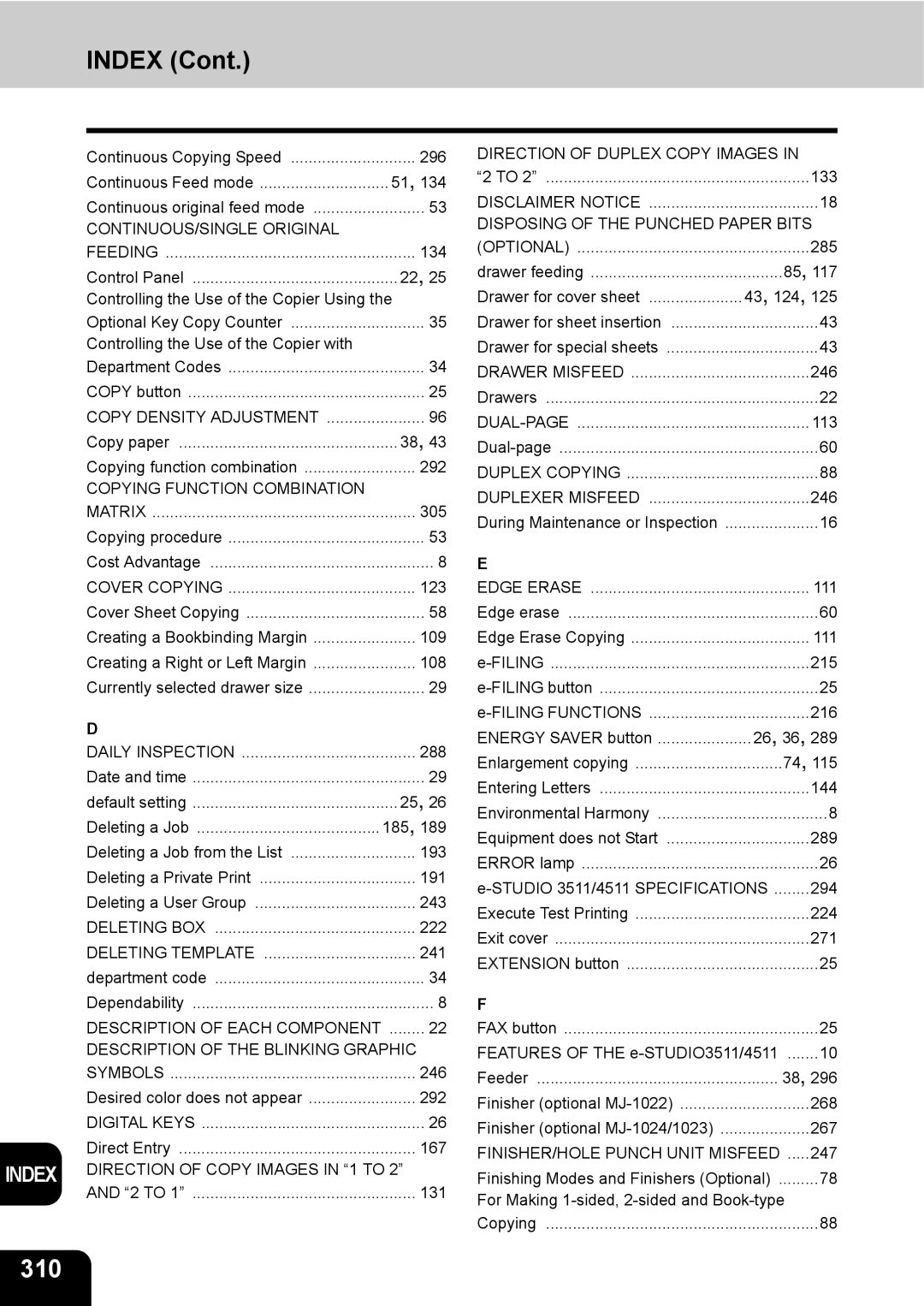 Toshiba 3511 manual 310 