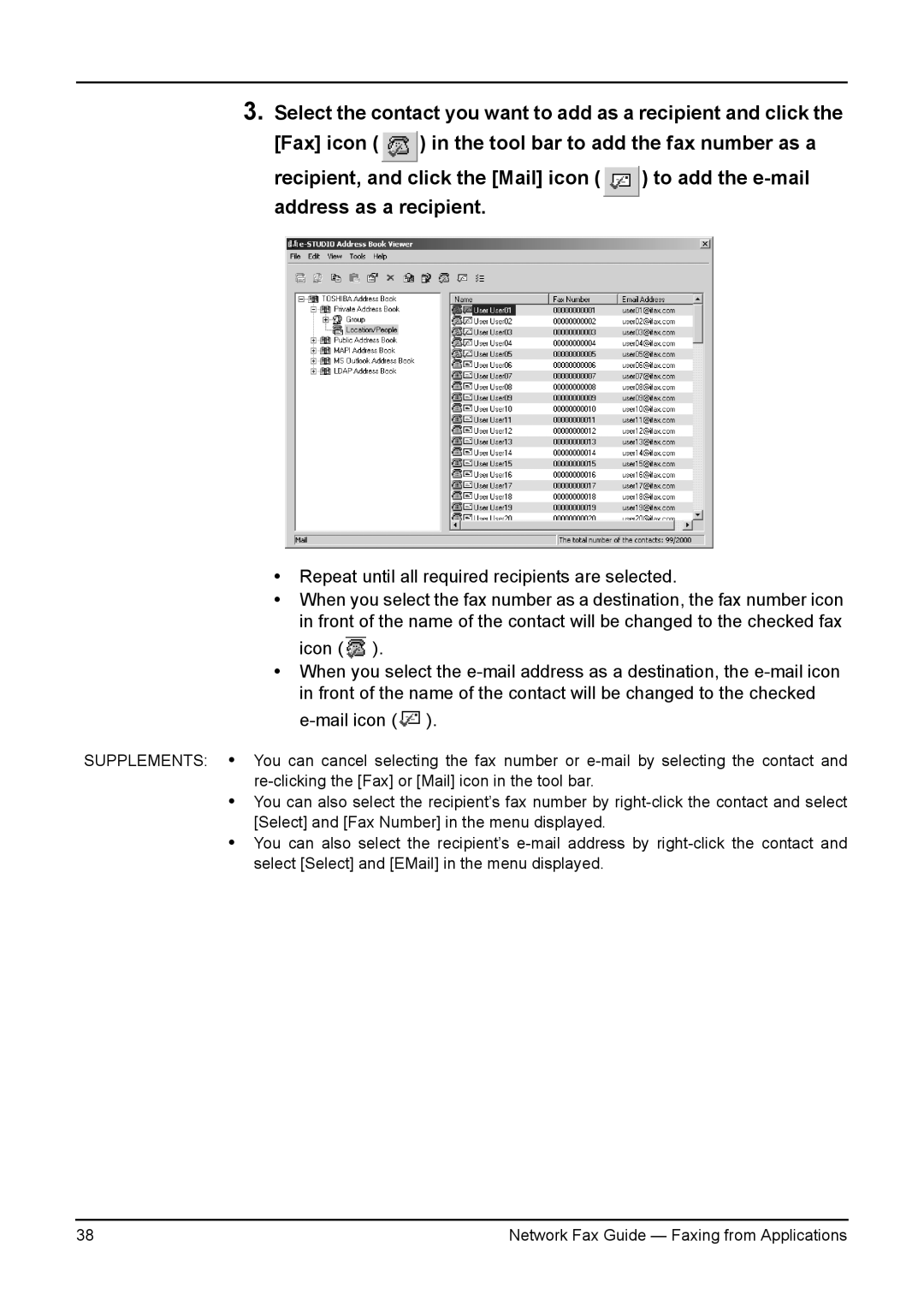 Toshiba 350/450, 3511/4511, 230/280 manual Network Fax Guide Faxing from Applications 