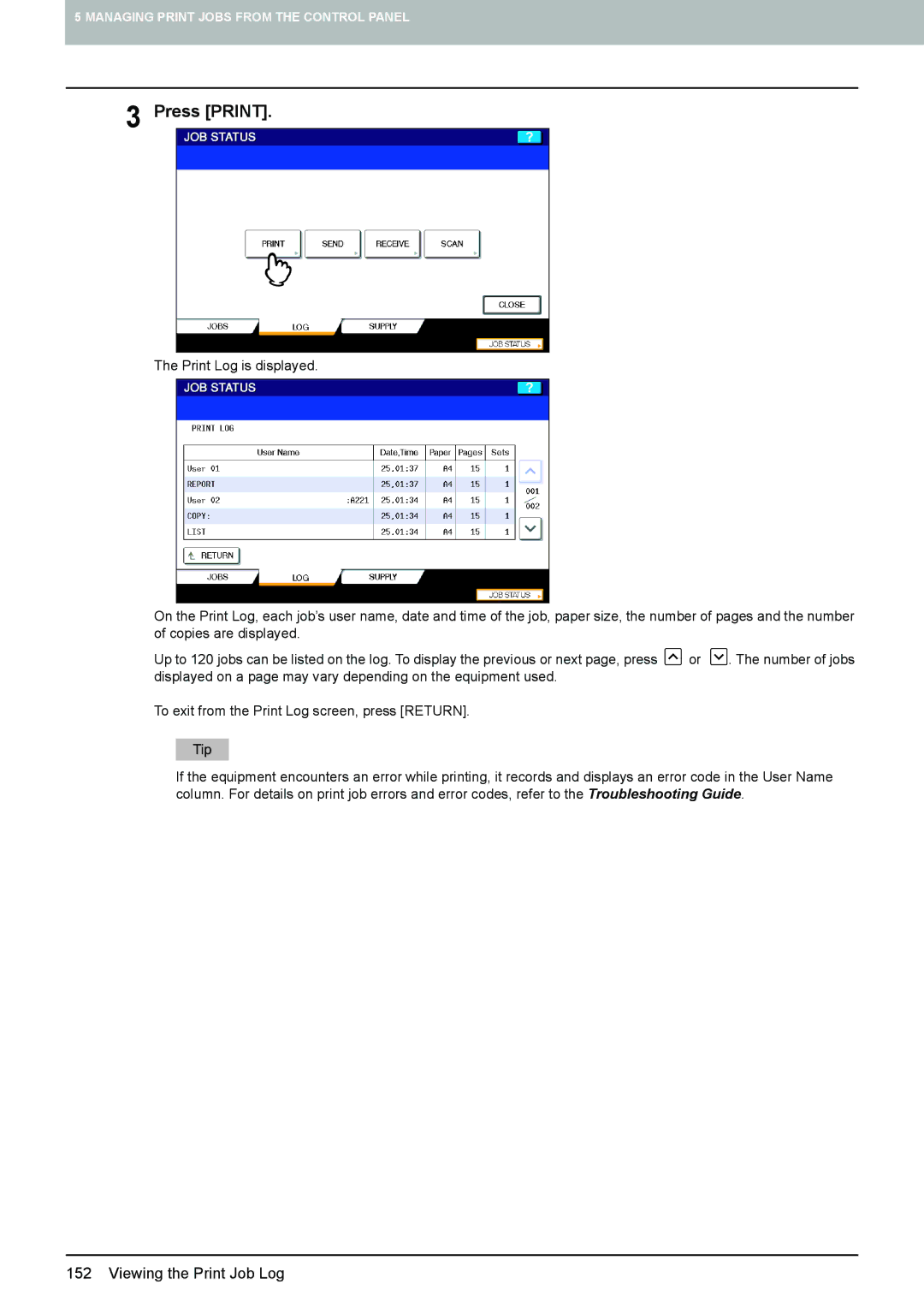 Toshiba 205L, 355, 455, 305, 255 manual Press Print 